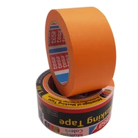 orange crepe paper high temperature rubber adhesive 48mm automotive painters car paint masking tape