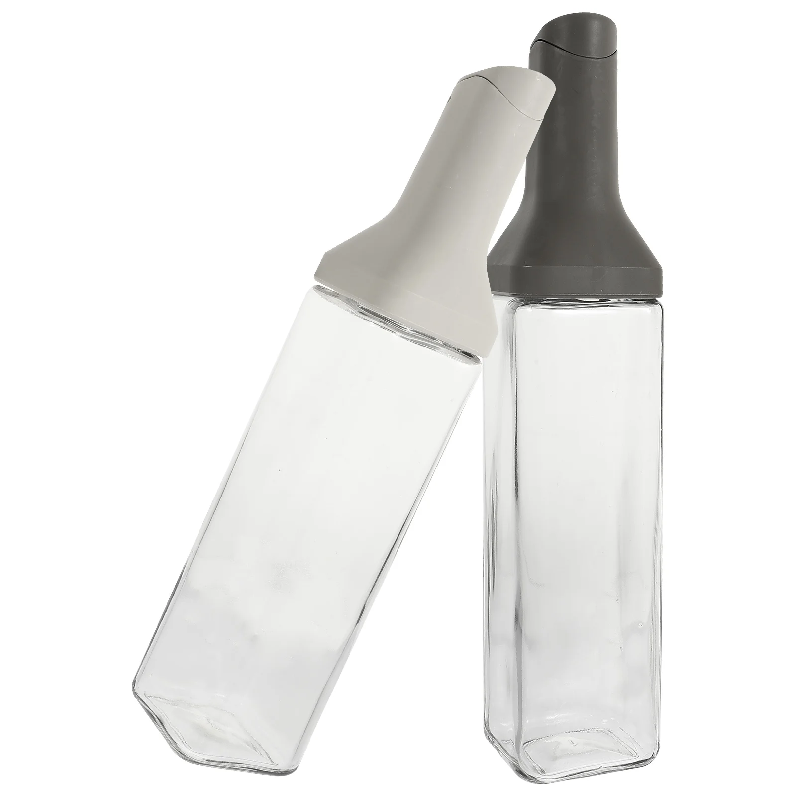 

2pcs Glass Oil Dispensers Clear Vinegar Bottle Soy Sauce Bottle Condiment Bottle