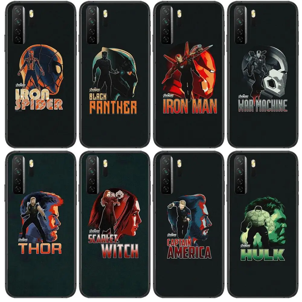 

Marvel Hero Cell phone Black Soft Cover The Pooh For Huawei Nova 8 7 6 SE 5T 7i 5i 5Z 5 4 4E 3 3i 3E 2i Pro Phone Case cases