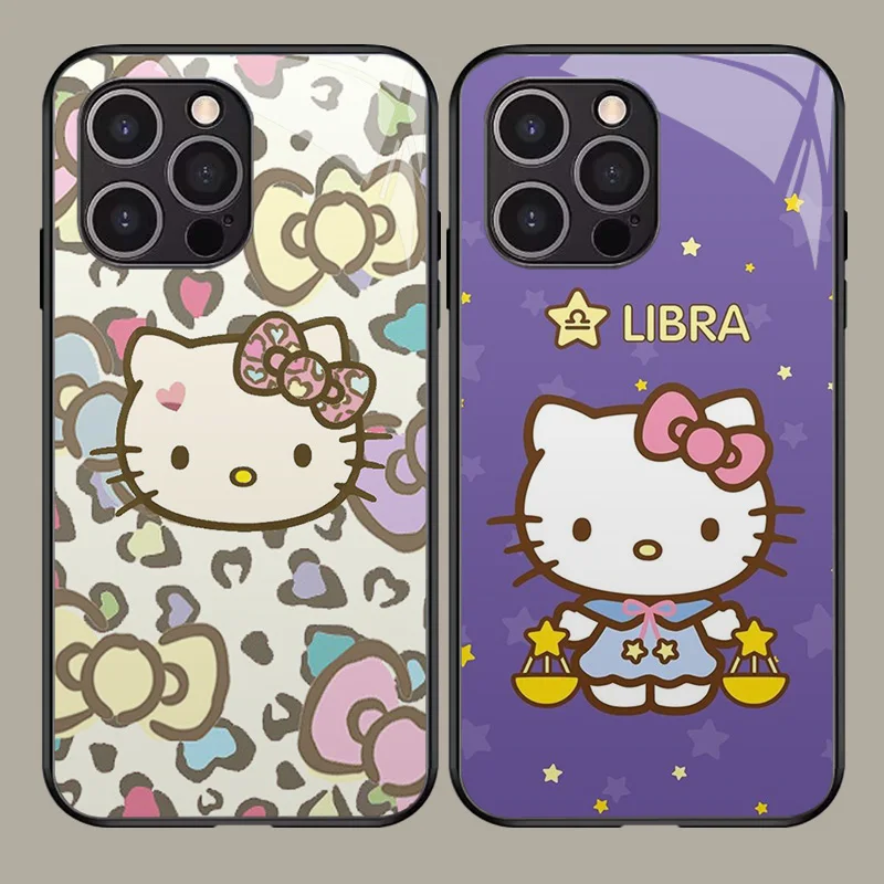 T-60 Cute Hello Kitty чехол из закаленного стекла для Xiaomi POCO X6 C61 Redmi Note 9A 9 9C 9T 9S Pro Max 5G