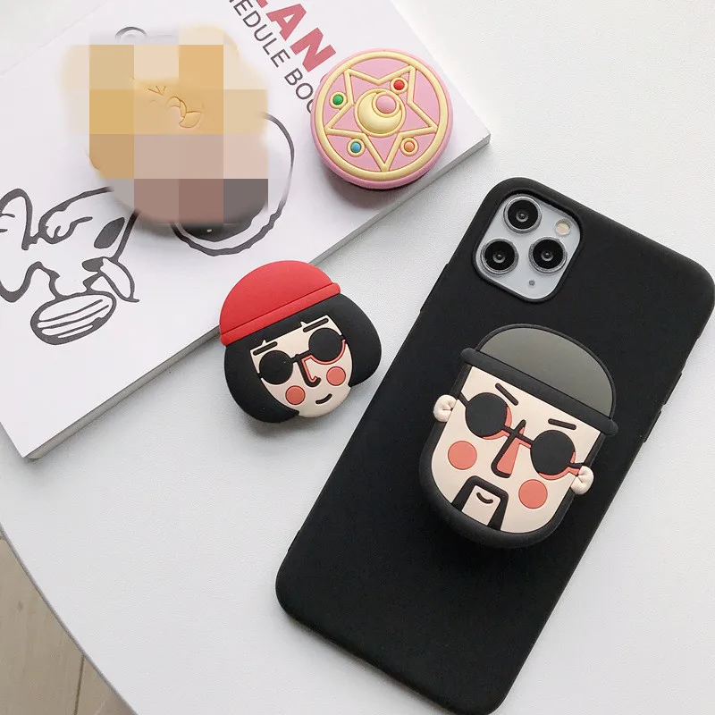 mobile phone holder grip tok cellphone finger support for iphone 11 12 13 collapsible telephone stand accessories wholesale free global shipping