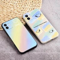 rainbow painted phone case for iphone 11 pro max silicone cover funda for iphone 12 13 pro max soft case for iphone 13 12 mini