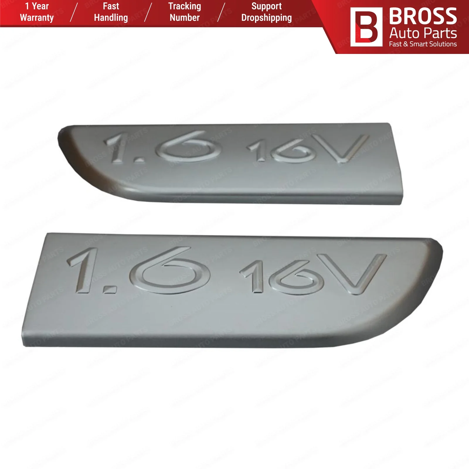 Bross BSP563 2 шт. хромированный 1 6 16V значок эмблема 8200209130 слева и справа для Megane MK2 2002 2008