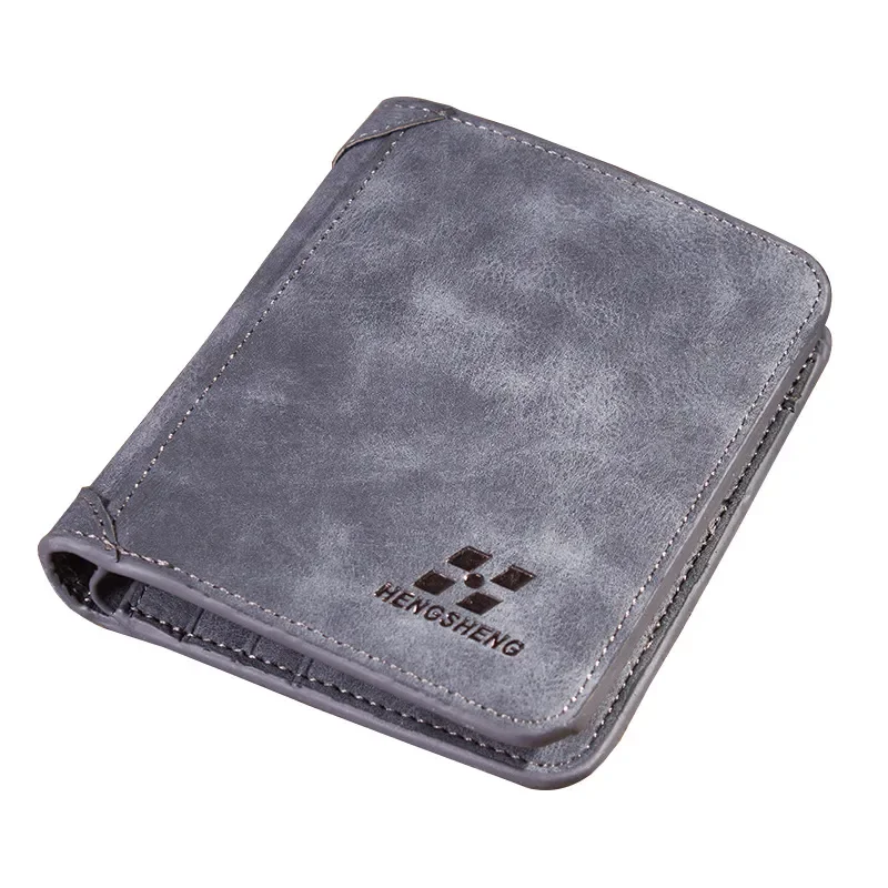 Leather Wallet Credit Card Holder Clutch Coin Purse Luxury Brand Wallet Frosted Short Wallets 2022 Men Wallet Coin Pocket