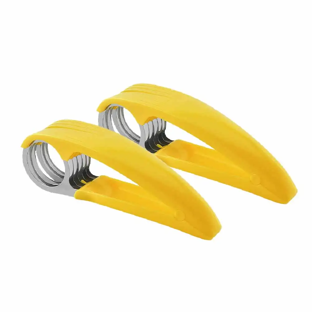 

Banana Slicer, ABS+304 Stainless Steel Fruit Salad Peeler Knife Kitchen Tool for Banana, Cucumber, Hot Dog, Strawberry 2pcs