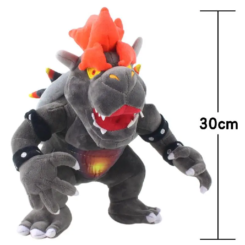 

30cm Bowser Koopa Bone Fire Dragon Big Devil Bowser's Castle Tortoise Plush Toys Soft Stuffed Cartoon Dolls Kids Birthday Gifts