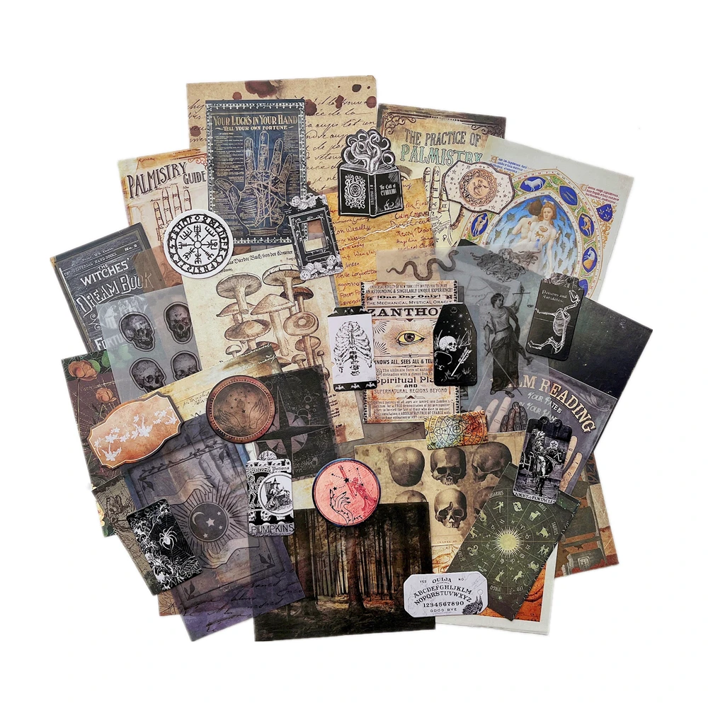 Набор винтажной бумаги Dark Galaxy 45 шт