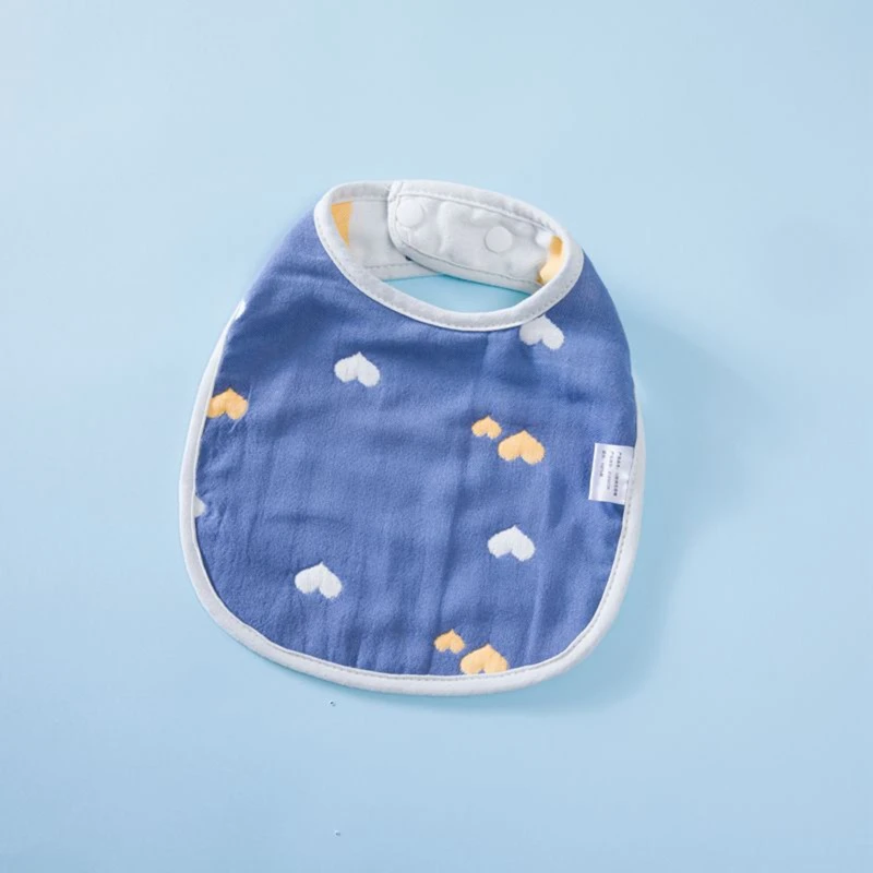 

Infant Saliva Towel with Snap Fastener Baby Feeding Bibs for Boys Girls Baby Bib Breathable Baby Drool Bibs