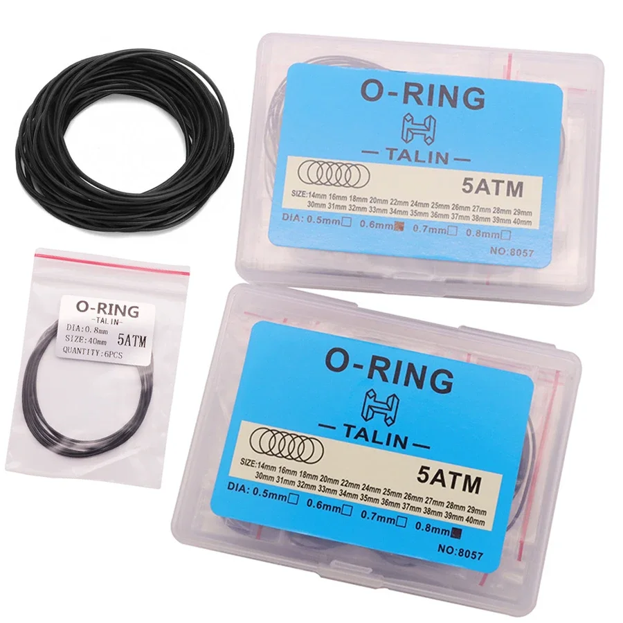

1 box0.5/0.6/0.7/0.8mm Watch O-Ring Waterproof Rubber Super waterproof Watch Backrubber gasket watch Repair Tool for watchmakers