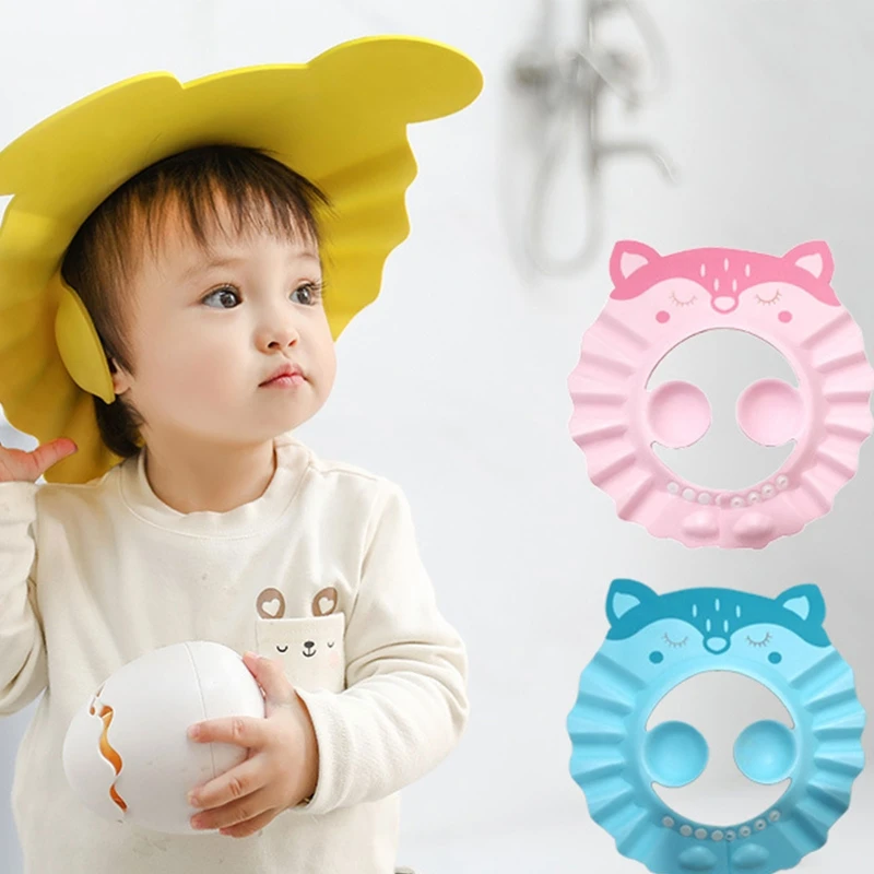 

Waterproof Shower Visor Adjustable Bathroom Safety Baby Shower Caps 0-5Y