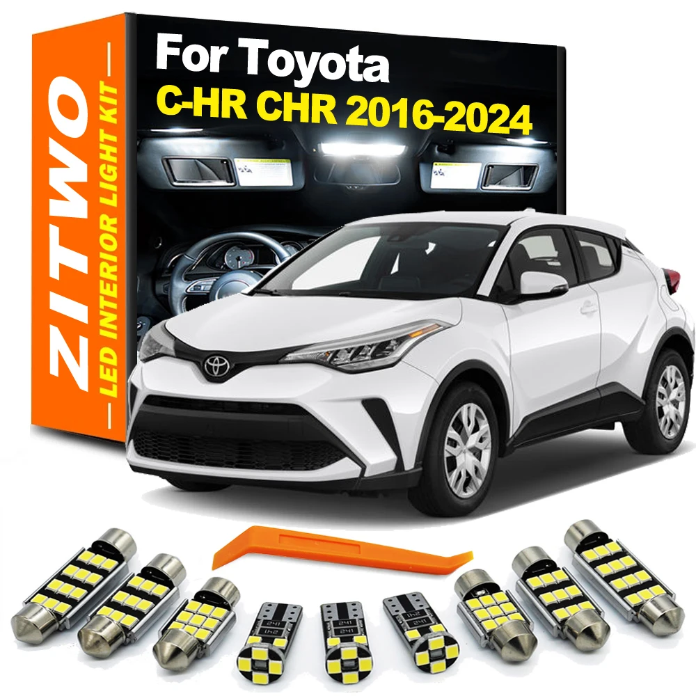 Оформление интерьера в дворцовом стиле, 10 шт., набор ламп для багажника для Toyota светодиодный CHR 2016 2017 2018 2019 2020 2021 2022 2023, аксессуары