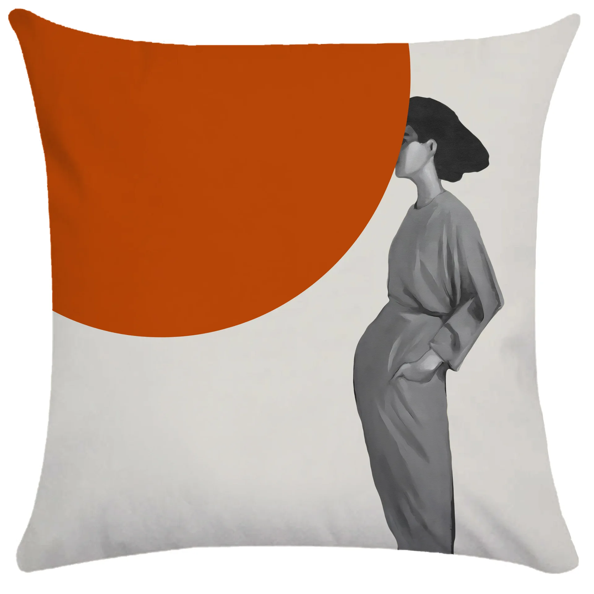 2022 Top Fashion Throw Pillows Nordic Morandi Abstract Pretty Women Brown Cushion Cover Home Decor Luxury Designer Pillowcase |
