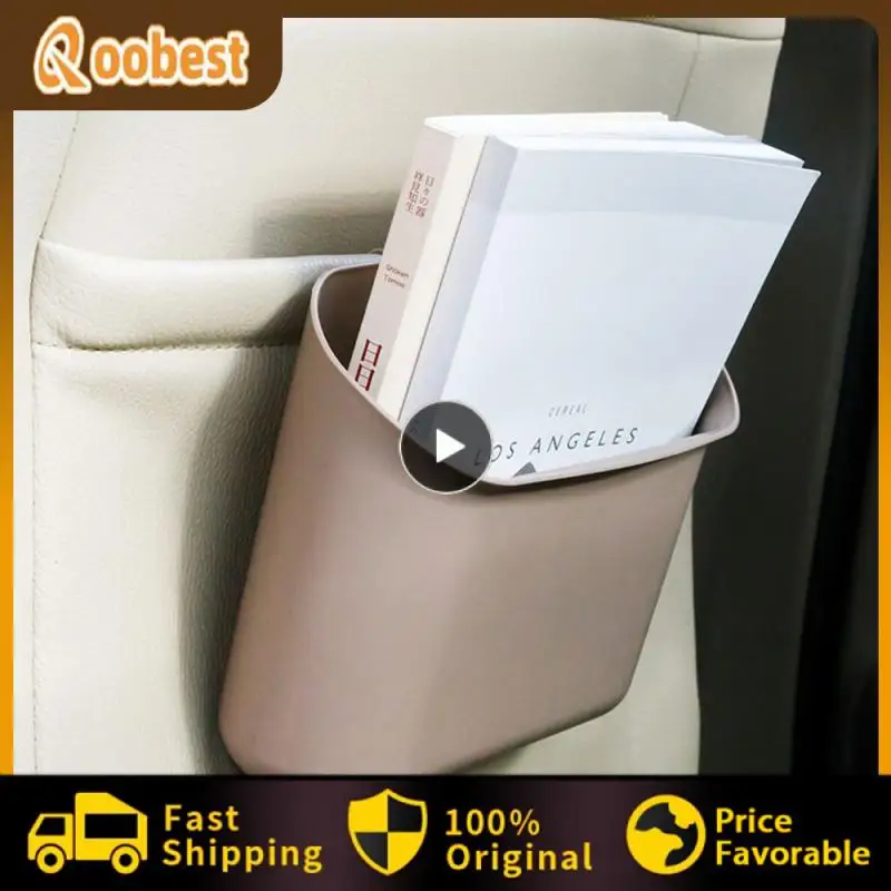 

Car Storage Box Universal Plastic Car Trash Bin Durable Practical Detachable Storage Bucket Car Trash Can