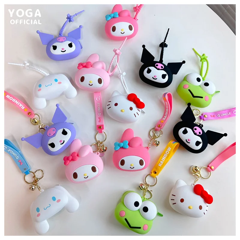 

Kawaii Мультфильм Sanrioed силиконовый кошелек аниме Hellokittys Kuromi My Melody Cinnamoroll портативный Zero кошелек сумка для хранения гарнитуры
