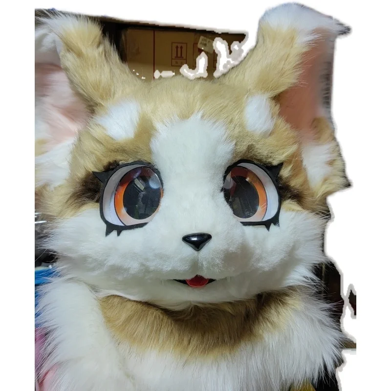 Long-haired Animal Head Beast Costume Fursuit Furry Shell Custom Costumes and Accessories |