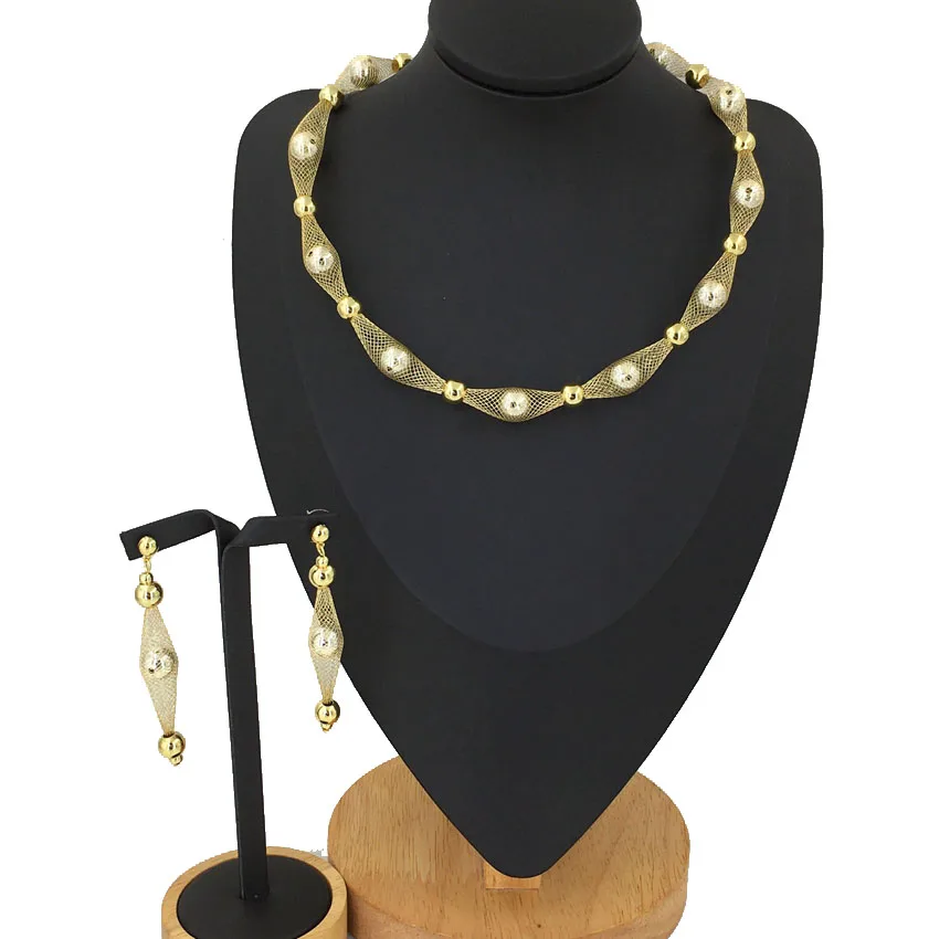 

Yuminglai Gold Color Dubai Jewelry Sets for Women African Luxury Jewelries Italian Gold Plated Jewelry Sets