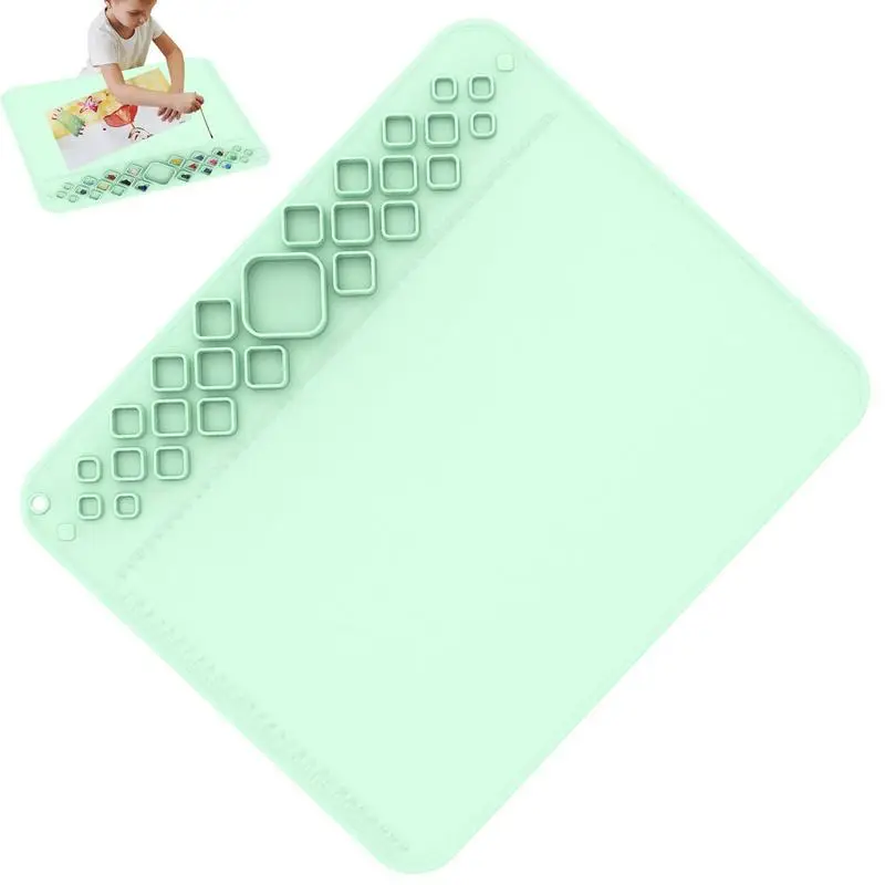 

Silicone Painting Mat Non-Stick Craft Mat Painting Ink Blending Watercoloring Stamping Crafting Tool Counter Table Protector