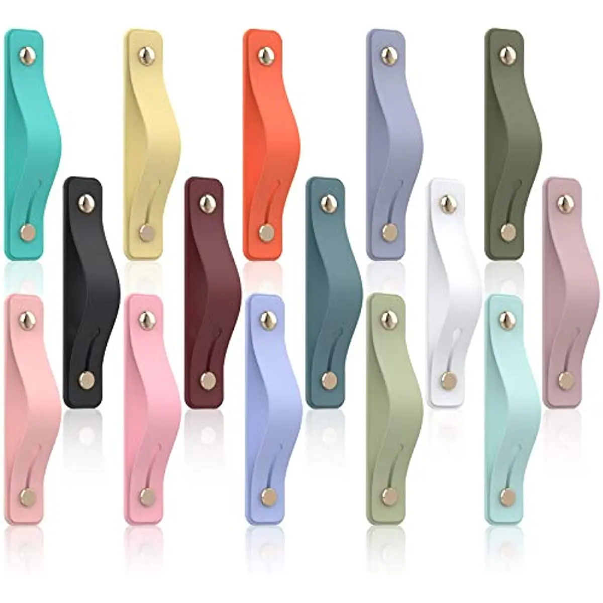 

15 Pieces Phone Finger Grips Telescopic Finger Strap Brackets Silicone Phone Grip Holders Portable Phone Finger Kickstands