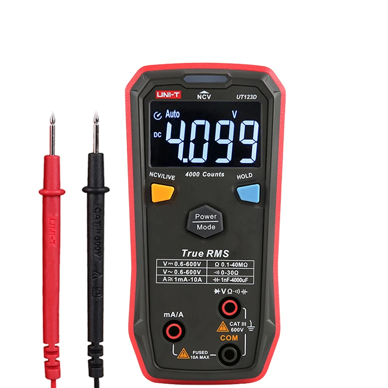 

UNI-T Smart Digital Multimeter RMS AC DC Voltage Current Testing Meter Capacitance Ohm Diode Multimetro NCV Hz Live Wire Tester