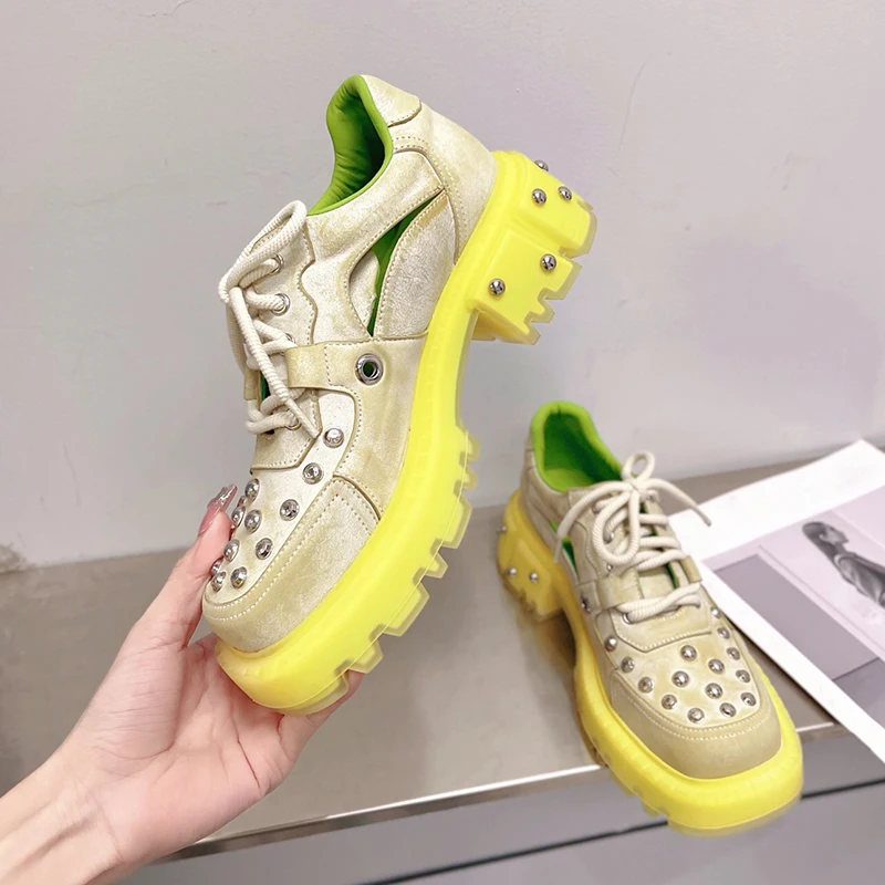 

2022 женские туфли Lefu с заклепками, брендовые дизайнерские высококачественные туфли для девочек, бесплатная доставка