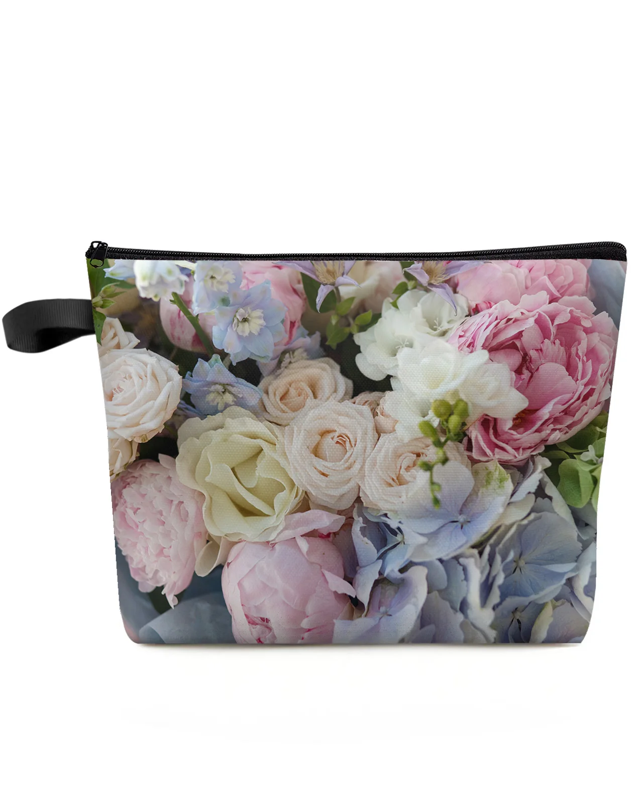 

White Yellow Pink Flower Blossom Outdoor Travel Large Cosmetic Bag Women Organizer Waterproof Female Storage Make Up Cases