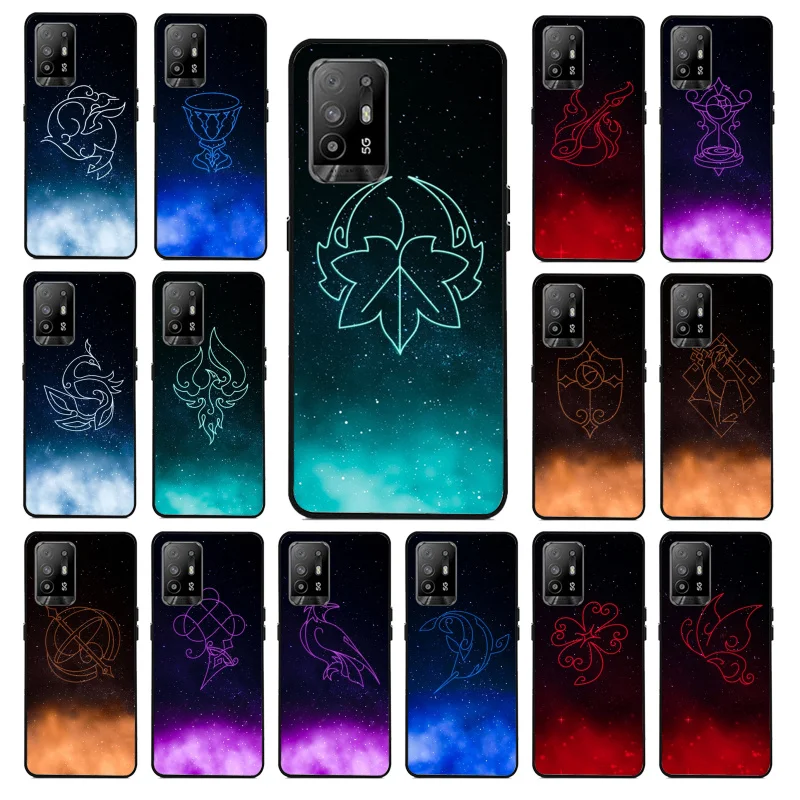 

Genshin Impact Constellation Phone Case for OPPO A54 A74 A94 A53 A53S A9 A5 A15 A91 A95 A73 A31 A52 A93 A92