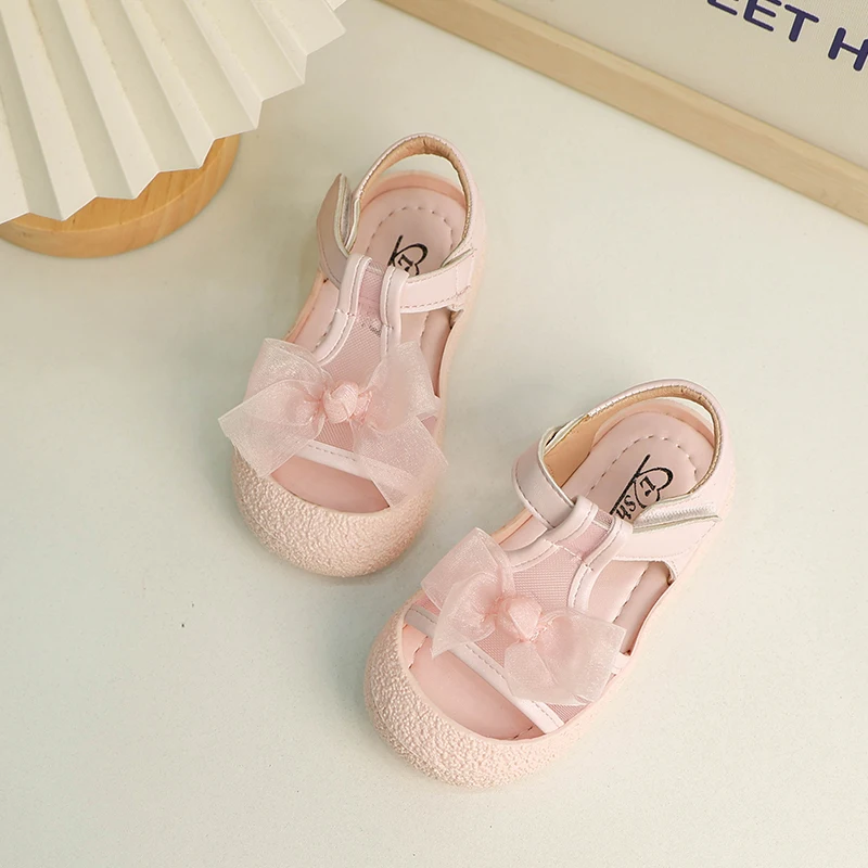 Босоножки для девочек первых шагов Мягкие Универсальные сетчатые с открытым