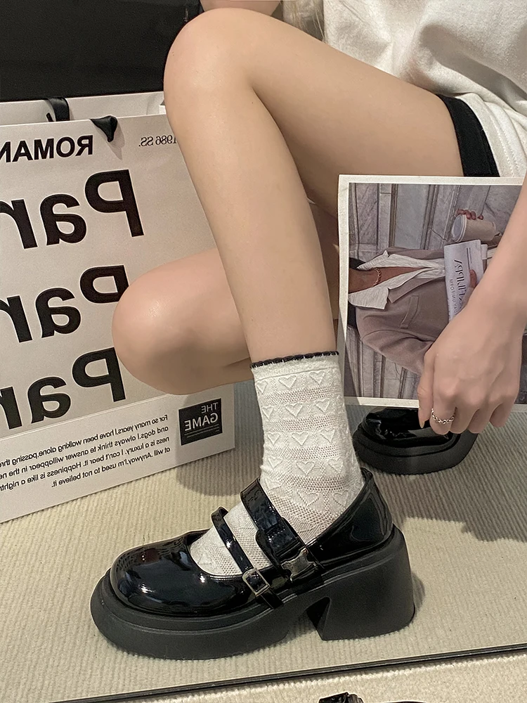 

Женские кроссовки с круглым носком, универсальные туфли-оксфорды на платформе, с закрытым носком, черные, на осень