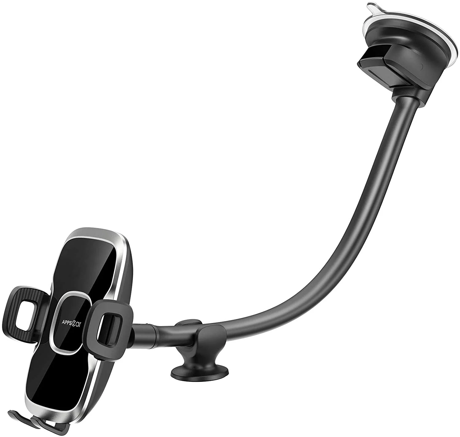 

New APPS2Car Phone Holder for Car Windscreen Flexible Long Arm 13" Goose-neck Mobile