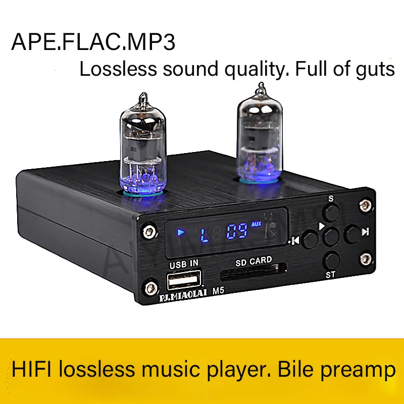 

AIYIMA SMSL USB SD декодирование без потерь Музыкальный плеер HIFI 6J1 вакуумный трубчатый предусилитель SP3306AL декодер предусилитель усилитель аудио
