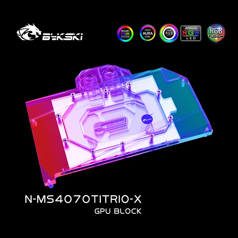 Водяной блок Bykski N-MS4070TITRIO-X для MSI RTX 4070Ti
