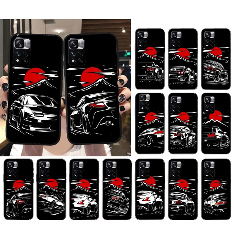 

JDM Sport Car Phone Case for Xiaomi Redmi Note 12 Pro 11S 11 10 Pro 9Pro Note9 10S Redmi 10 9C 9A Funda