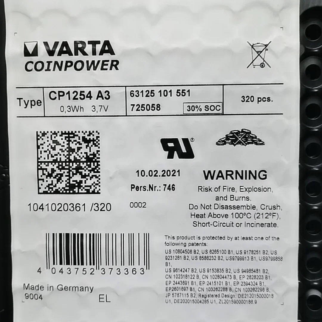 2 шт./лот новый CP1254 A3 60 мАч 3 7 В Bluetooth TWS аккумулятор для наушников