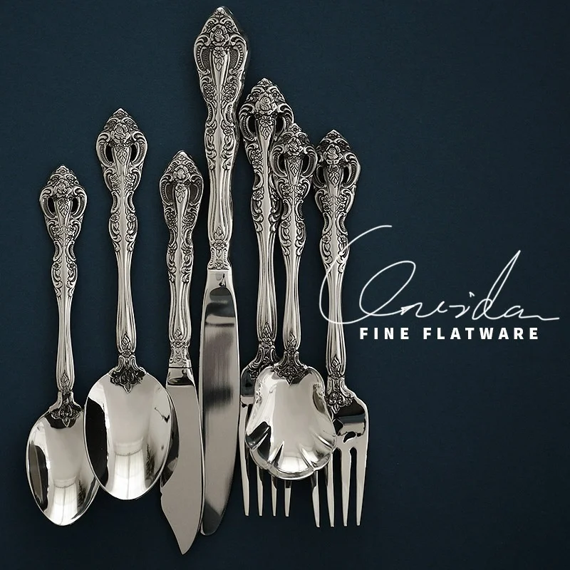 

Dessert Fork Spoon Portable Cutlery Stainless Steel Cutlery Set Kitchenware Silverware Geschirr Set Kitchen Utensils Dinner