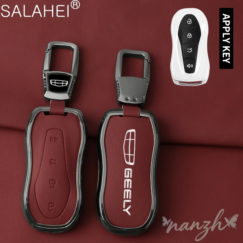 Фото Аксессуар-защитник для ключей Geely Xingyue Azkarra FY11 Atlas Pro New Emgrand GS X6 SUV EC7, чехол для автомобильного ключа из сплава, смарт-брелок. №4