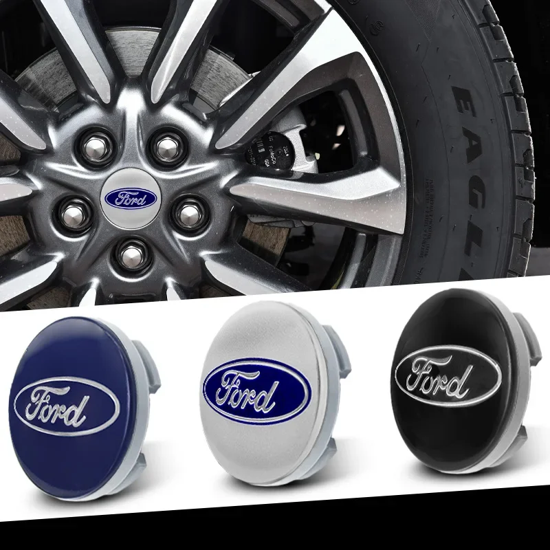 Фото Комплект из 4 колпачков для центра диска колеса (54 мм) для Ford Focus 2 Mk3, Mondeo, Fusion, Ranger, Escort, Explorer, Mustang – аксессуары для колпаков ступиц №5