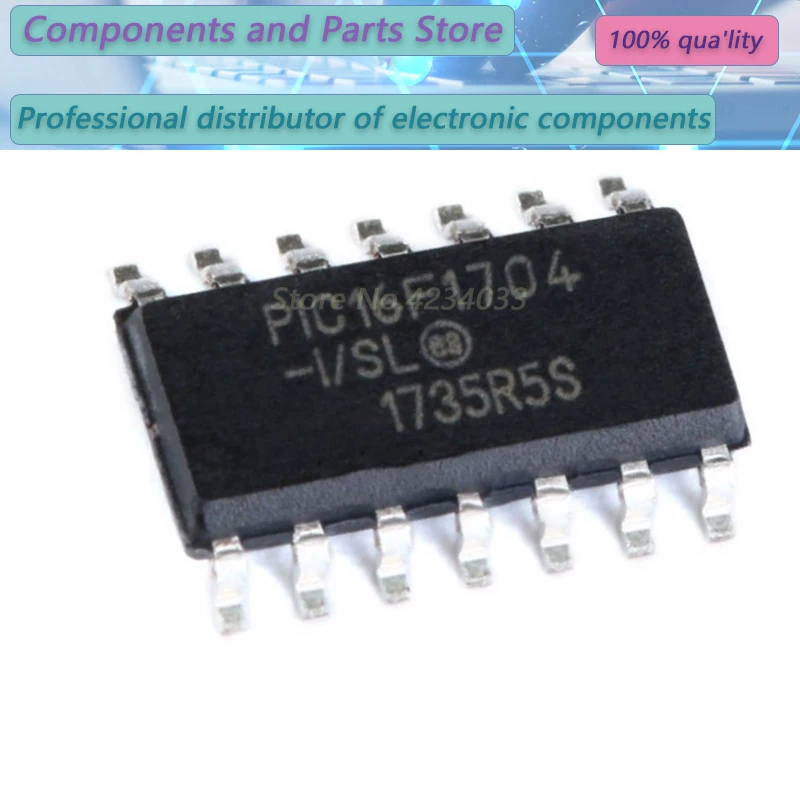 

10PCS PIC16F1704-I/SL IC16F1704 16F1704 SOP14 NEW 100% PIC16F 1704I/SL