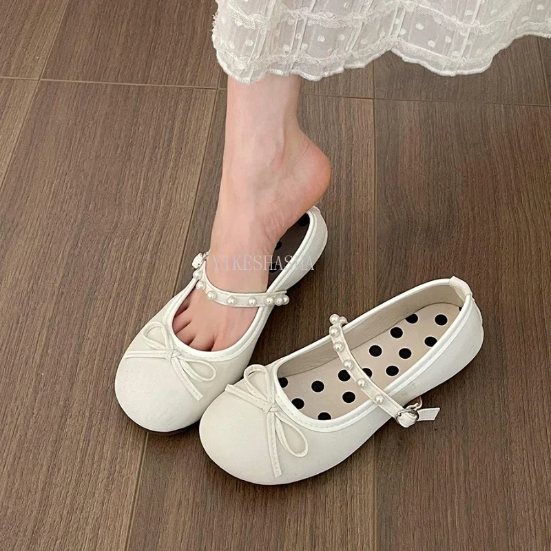 2024 новый дизайн весенне-летние балетки на плоской подошве женская обувь туфли