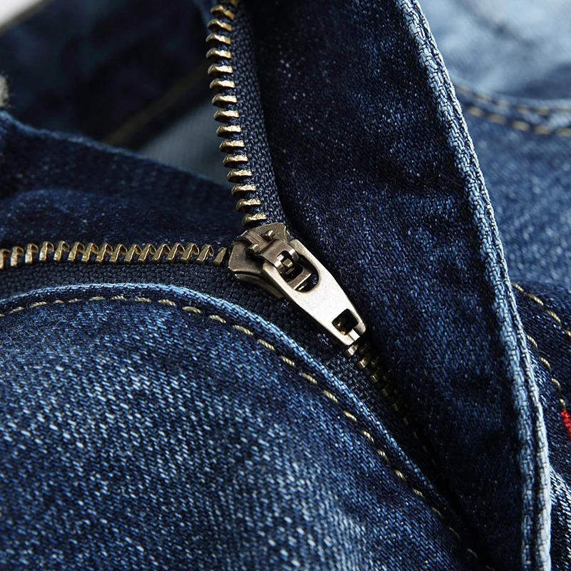 2023 Brand Original Streetwear Mens Jeans Hole Ruined New Biker Quality More Style  Straight Patch Plus Size Ripped Denim Pants