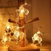 led reindeer string lights 2040 led battery powered indoor home decor for christmas party festive decoration