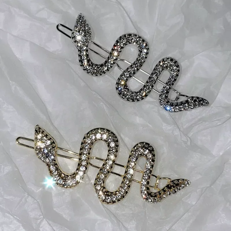 

Crystal Snake Hairpins for Women Girl Animals Full Rhinestones Hair Clips pins Party Headpiece Hairgrips Hair Pin Barrettes
