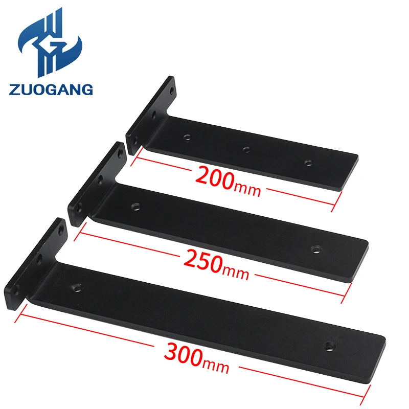 

2PCS 4-12 Inch Concealed Shelf Bracket White Black Steel Hidden Shelf Wall Mount Bracket Home And Kitchen DIY Furniture Hardware