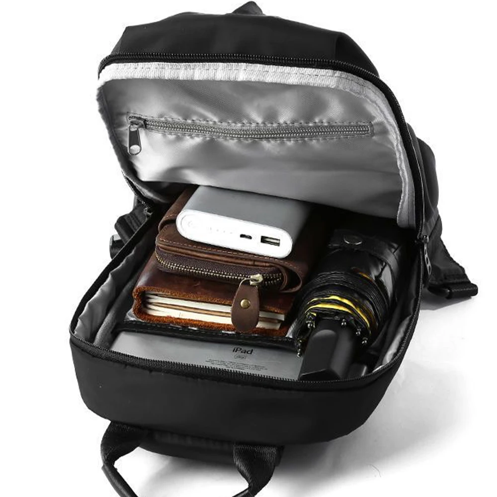 Fashion New Shoulder Waterproof Multifunction Crossbody Chest Men Bag Male Pack Zipper Anti-theft Handbag Messenger