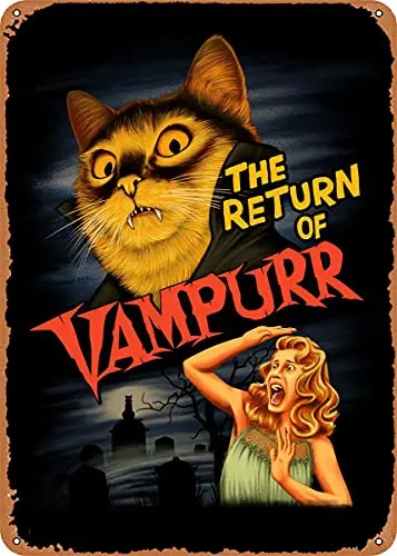 

The Return of Vampurr Vintage Look Metal Sign Patent Art Prints Retro Gift 8x12 Inch