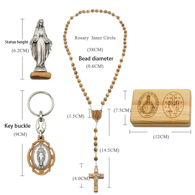 Набор из Розария Our Lady of the Rosary в виде оливкового дерева семейная Подарочная
