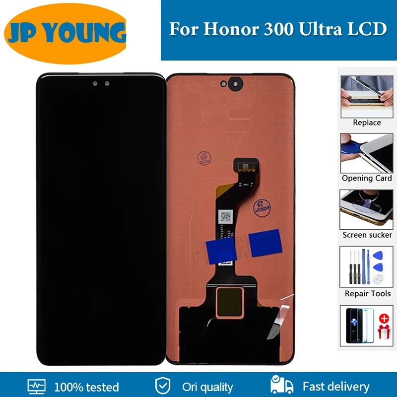 Фото Оригинальный AMOLED для Huawei Honor 300 Ultra, 6,78 дюйма, ЖК-экран LLY-LX1 с рамкой, сенсорный дигитайзер для Honor 300 Ultra, ЖК-дисплей №1