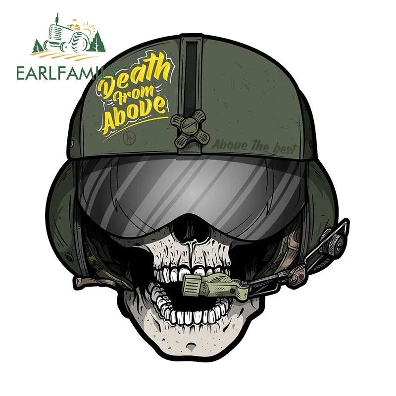 

EARLFAMILY 13 см x 12,0 см для вертолета пилота авиации смешные наклейки на автомобиль Строительная наклейка для фургона водонепроницаемые аксессуары