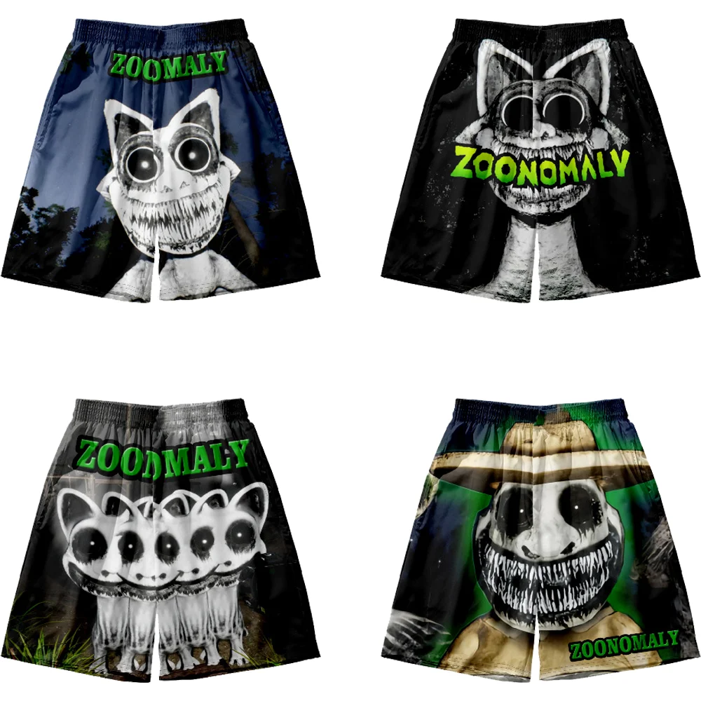 Мужские пляжные шорты Zoonomaly штаны из полиэстера с мультяшным принтом и