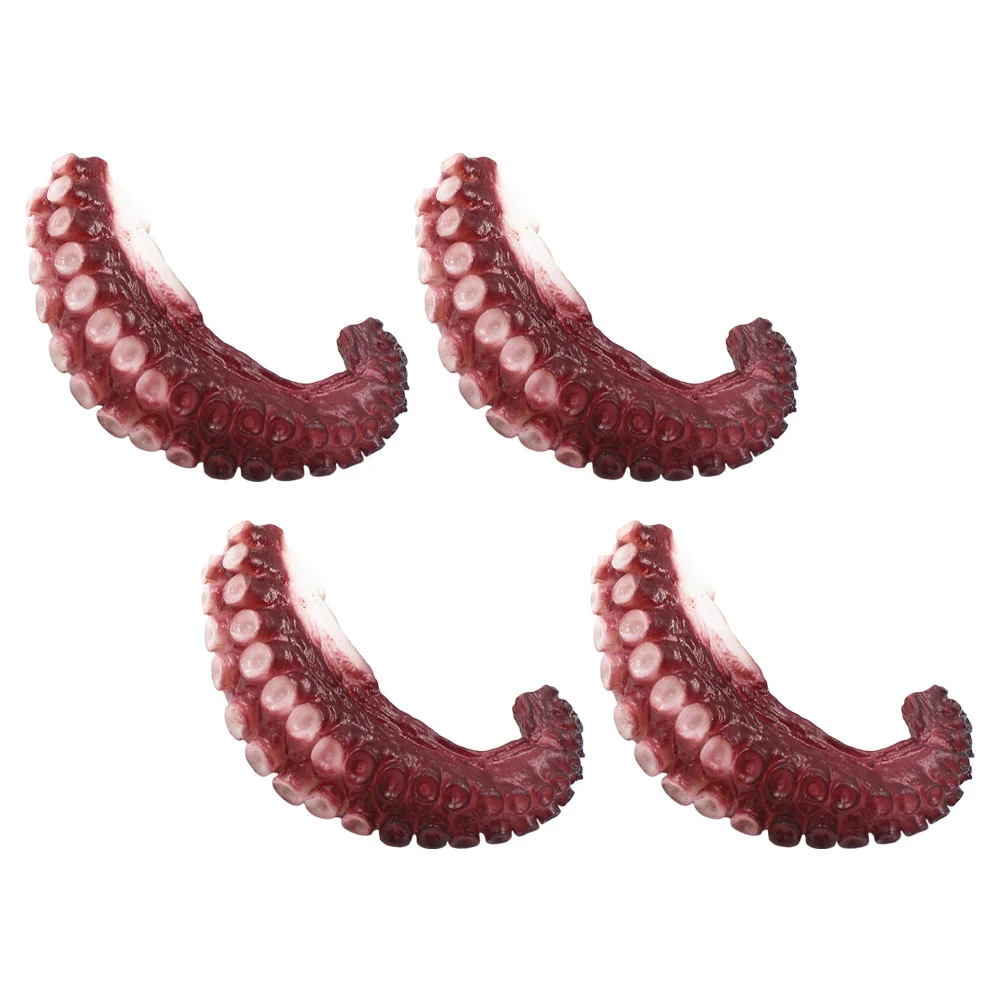 

4 Pcs Squid Poppets Kids Kids Playsets Model Octopus Toy Octopus Playset Toy Pvc Dining Room Decor Table Child