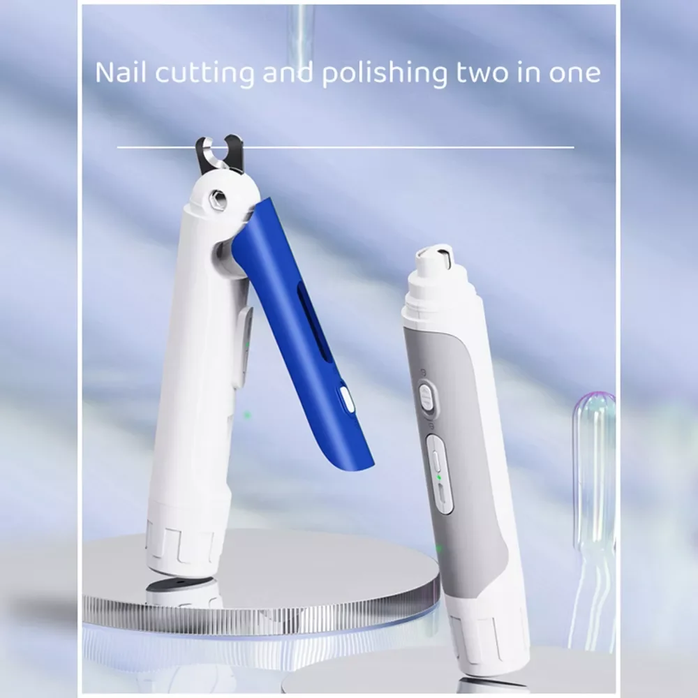 

2 in 1 and Dog Nail Clippers Grinders Pet Nail Clipper & Trimmer Paws Grooming Tool Quiet 3-Speeds Built in LED